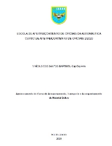 Aprimoramento do curso de armazenamento, transporte e acompanhamento de material bélico [recurso eletrônico]