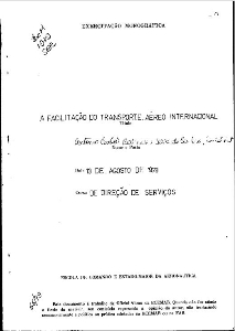 A facilitação do transporte aéreo internacional