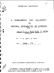 A problemática das aquisições de Material Aeronáutico na exterior