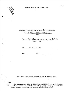 Análise ocupacional e seleção de pessoal para a Força Aéria Brasileira