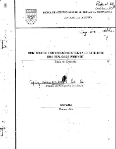Controle de tráfego aéreo utilizando satélites : uma realidade iminente