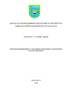As doenças dermatológicas e o seu impacto na performance operacional da Força Aérea Brasileira  [recurso eletrônico]