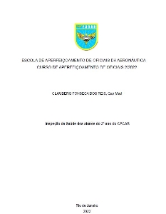 Inspeção de Saúde dos alunos do 3º ano do CPCAR [recurso eletrônico]