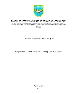 A importância do simulador de voo na formação inicial do aviador [recurso eletrônico]