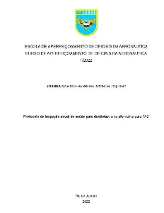 Protocolo de inspeção anual de saúde para dentistas [recurso eletrônico] : uma alternativa para FAB