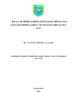 Automação do cálculo do Índice de Conforto Térmico [recurso eletrônico] : uma opção vantajosa para a FAB