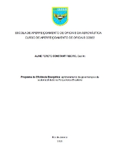Programa de Eficiência Energética [recurso eletrônico] : aprimoramento da governança e da sustentabilidade na Força Aérea Brasileira
