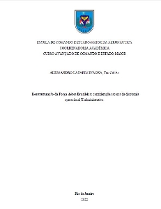 Reestruturação da Força Aérea Brasileira [recurso eletrônico] : considerações acerca da dicotomia operacional X administrativo