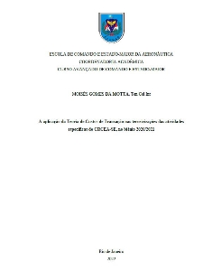 A aplicação da Teoria de Custos de Transação nas terceirizações das atividades específicas do CRCEA-SE, no biênio 2020/2021 [recurso eletrônico]