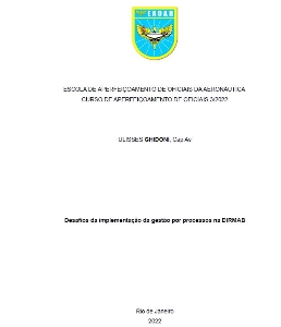 Desafios da implementação da gestão por processos na DIRMAB [recurso eletrônico]