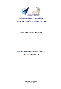 Gestão de pessoal da aeronáutica : uma análise crítica