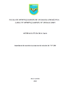 Importância da experiência pregressa do instrutor do 1°/5° GAV [recurso eletrônico]