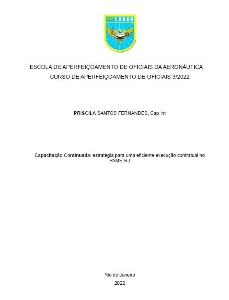 Capacitação Continuada [recurso eletrônico] : estratégia para uma eficiente execução contratual no PAME-RJ