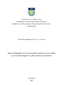 Índice de adiposidade visceral como preditor de gordura visceral avaliada por ressonância magnética em pilotos da Força Aérea Brasileira