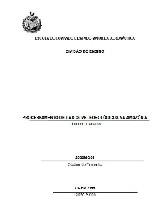 Processamento de dados meteorológicos na Amazônia 