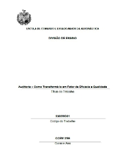 Auditoria : como transformá-la em fator de eficácia e qualidade
