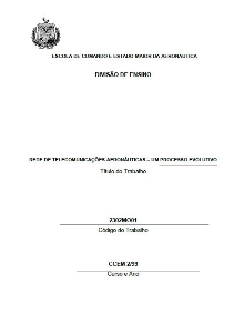 Rede de telecomunicações aeronáuticas : um processo evolutivo