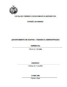 Levantamento de custos : visando a administração