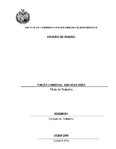 Função comercial : uma nova visão