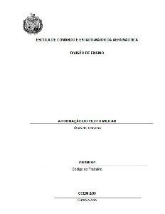 A formação do piloto militar