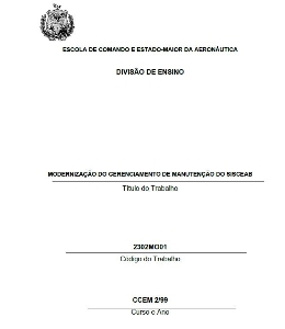 Modernização do gerenciamento de manutenção do SISCEAB