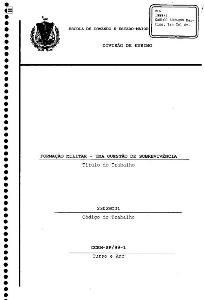 Formação militar : uma questão de sobrevivência