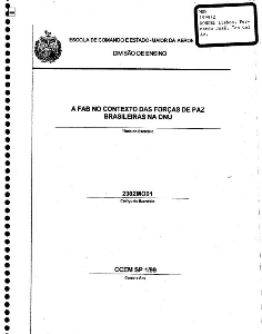 A FAB no contexto das forças de paz brasileira da ONU