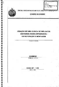 Criação de uma clínica de implantes dentários ósseo-intergrados : estruturação e montagem