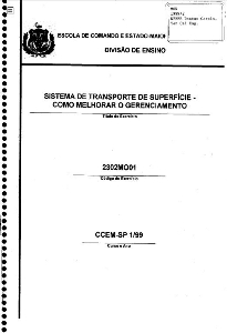 Sistema de transporte de superfície : como melhorar o gerenciamento