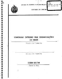 Controle interno nas organizações do MAER