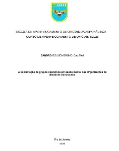 A implantação de grupos operativos em saúde mental nas Organizações de Saúde da Aeronáutica [recurso eletrônico]
