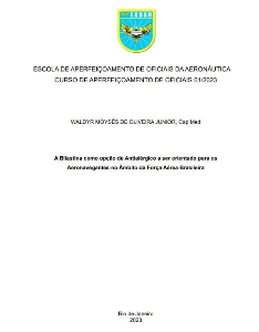 A Bilastina como opção de Antialérgico a ser orientado para os Aeronavegantes no Âmbito da Força Aérea Brasileira [recurso eletrônico]