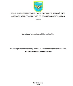 Classificação de risco de doença renais nos beneficiários do Sistema de Saúde do Hospital de Força Aérea do Galeão [recurso eletrônico]