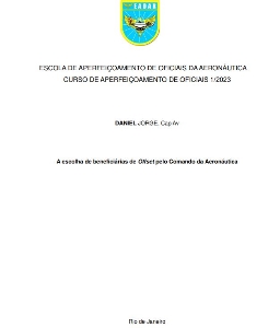 A escolha de beneficiárias de Offset pelo Comando da Aeronáutica [recurso eletrônico]