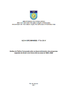 Análise de politica comparada entre os desenvolvimentos dos programas espaciais do Brasil e da China entre os anos de 1988 e 2020