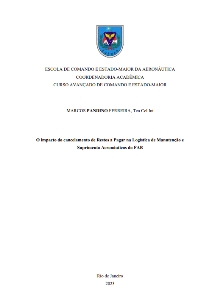O impacto do cancelamento de restos a pagar na logística de manutenção e suprimento aeronáuticos da FAB [recurso eletrônico]