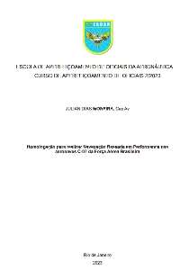 Homologação para realizar Navegação Baseada em Performance nas aeronaves C-97 da Força Aérea Brasileira [recurso eletrônico]
