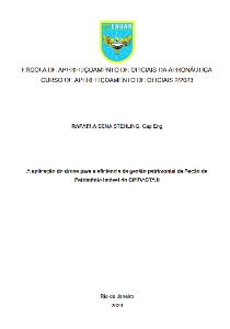 A aplicação do drone para a eficiência da gestão patrimonial da Seção de Patrimônio Imóvel do CINDACTA II [recurso eletrônico]