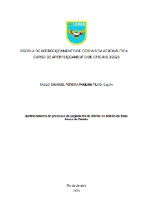 Aprimoramento do processo de pagamento de diárias no âmbito da Base Aérea do Galeão [recurso eletrônico]