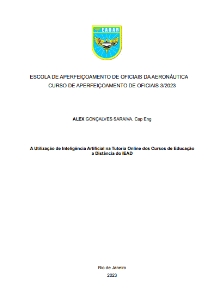A Utilização de Inteligência Artificial na Tutoria Online dos Cursos de Educação a Distância do IEAD [recurso eletrônico]