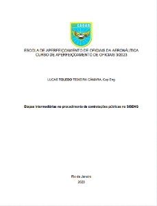 Etapas intermediárias no procedimento de contratações públicas no SISENG [recurso eletrônico]