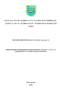 Sistematização da distribuição de pessoal técnico [recurso eletrônico] : ferramenta de apoio ao gerenciamento de recursos humanos nos DTCEA