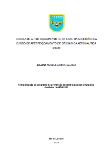 A implantação de programa de prevenção de lombalgias nos cirurgiões dentistas do GSAU-SJ [recurso eletrônico]