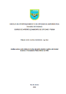 Análise sobre o alto índice de lesões de joelho devido à prática do futebol durante o Treinamento Físico Militar na FAB. [recurso eletrônico]