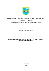 Implantação da fase de voo com NVG no 1º/11º GAV – um viés econômico e operacional [recurso eletrônico]