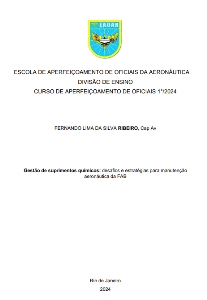 Gestão de suprimentos químicos [recurso eletrônico] : desafios e estratégias para manutenção aeronáutica da FAB