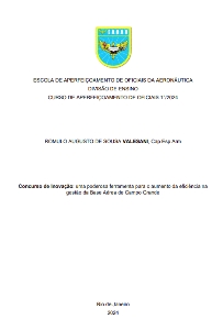 Concurso de Inovação [recurso eletrônico] : uma poderosa ferramenta para o aumento da eficiência na gestão da Base Aérea de Campo Grande