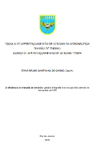 A eficiência na tomada de decisão: gestão integrada nos esquadrões aéreos de transporte da FAB [recurso eletrônico]