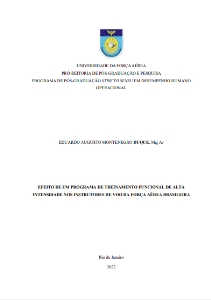 Efeito de um programa de treinamento funcional de alta intensidade nos instrutores de voo da força  aérea brasieleira