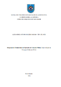 Integração da Telemedicina em Operações de Comando Militar: [recurso eletrônico] : Percepção Médica no HFAG